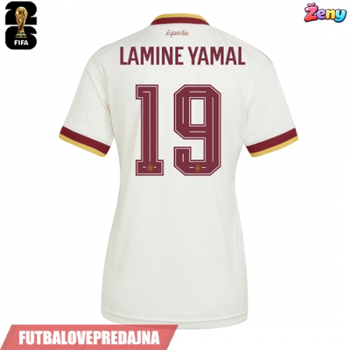 Lacne Ženy Futbalové dres Španielsko Lamine Yamal #19 MS 2026 Krátky Rukáv - Preč